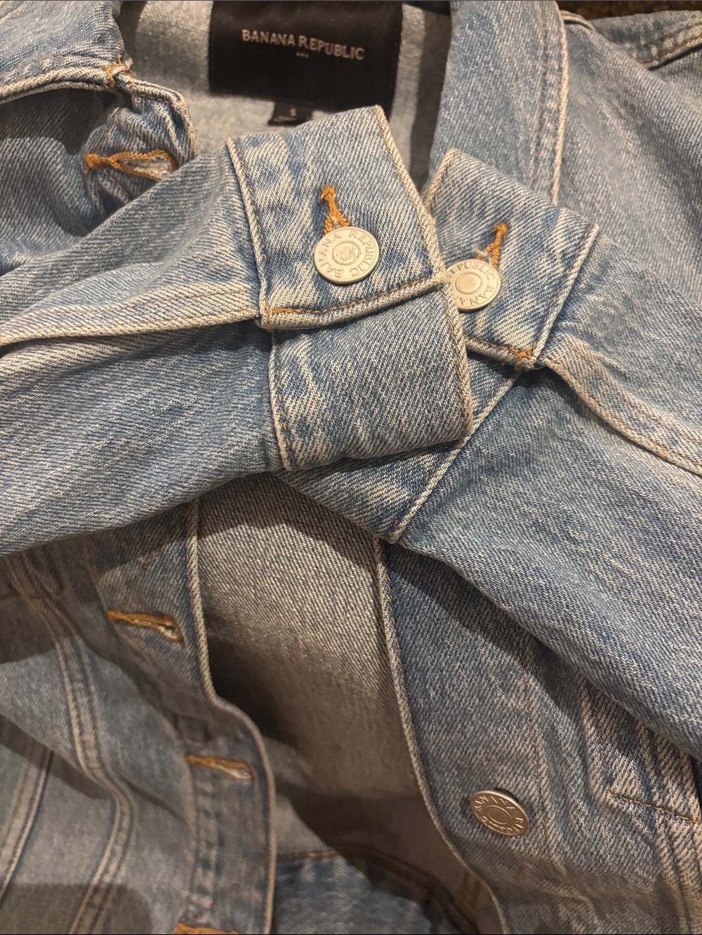 Banana Republic Light Blue Denim Jacket size S - Picture 9 of 10